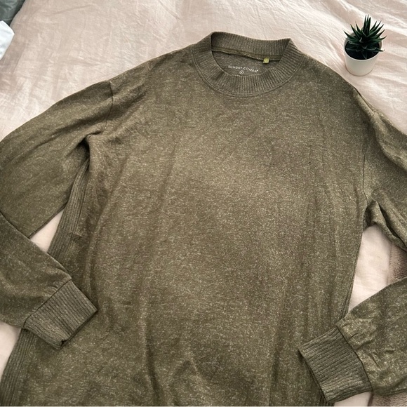 Sunday citizen Olive Cozy Soft Cosset Lazy Sweater Dress - Picture 3 of 9